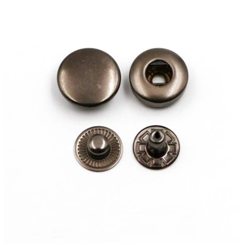 MYWEI 70 Sets 10mm Metal Snap Fasteners （Four-Piece Set）Press Stud Rounded Sewing Rivet Buttons Clothing,Leather, Craft DIY Gun Black