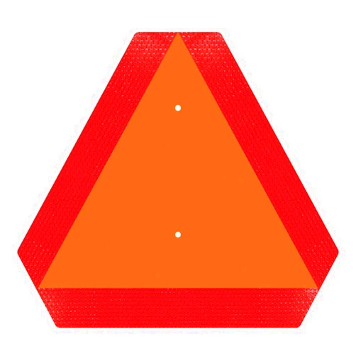 Ignixia Slow Moving Vehicle Sign, 0.7 mm Thick Rust free Aluminium Slow Moving Vehicle Triangle signs, 14”x 16” Inches Orange base with Reflective border, SMV Sign for Golf Cart, UTV, safety signs