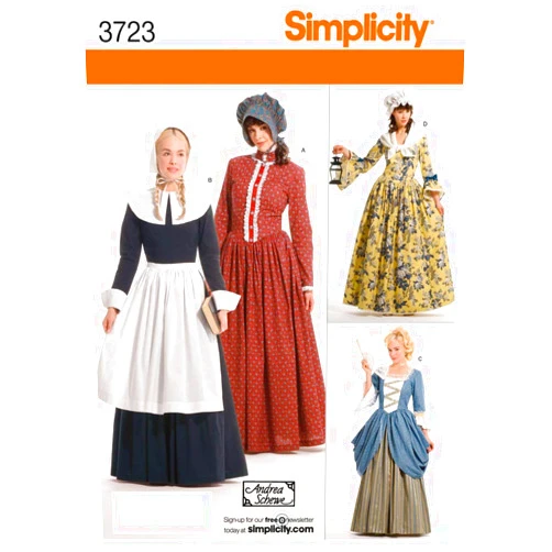 Simplicity Historical Dresses Sewing Pattern Costumes for Women by Andrea Schewe, Sizes 14-16-18-20-22