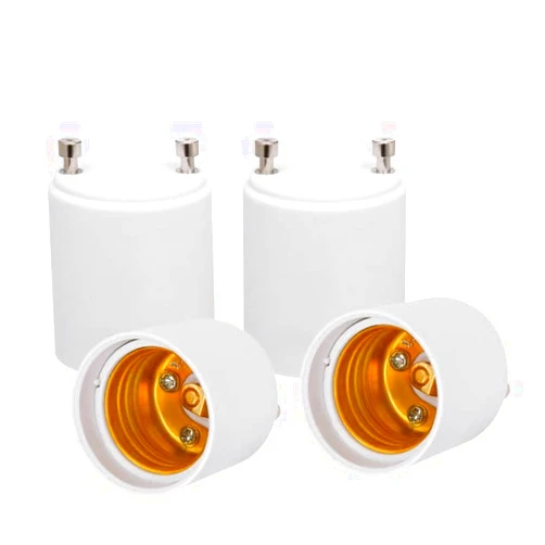 MMBGJKG GU24 to E26 E27 Light Socket Adapter, Bulb Base Screw Converter(GU24 to E26 Adapter) ,Up to 392℉ Heat Resistant Converts. (4)