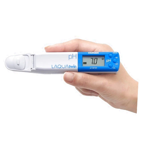 HORIBA LAQUAtwin pH-22 Pocket pH Meter Accuracy +- 0.01, Small Sample Amount min. 0.1mL for Water, Viscous Liquids, Solids, and Powder Samples