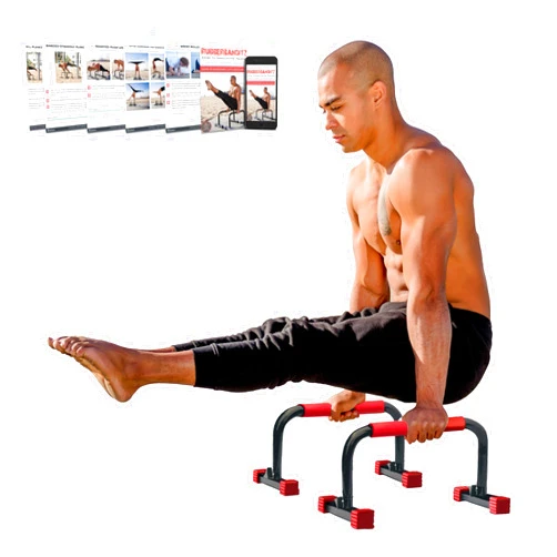 Rubberbanditz Parallette, Parallel Bars & Dip Station | At Home Gym Workout Equipment, L-Sit Bars & Calisthenics Equipment for Home. Perfect for Push Ups, Dips, Handstands & Gymnastics.