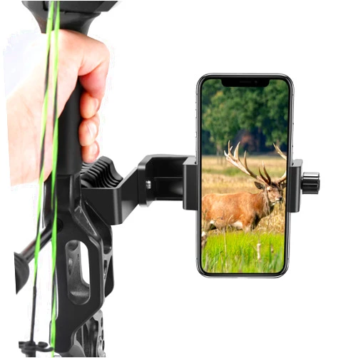 KEAUP Universal Cell Phone Holder Mount 360° Smartphone Compound Bow Adapter for Smartphone Camera with 2 Installation Methods