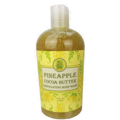 Greenwich Bay Exfoliating Body Wash, Enriched with Shea Butter, Blended with Loofah and Apricot Seed 16 oz (Pineapple)