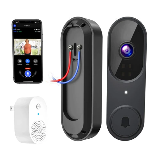 Occuwave 1080P Wired Video Doorbell Camera, Chime Ringer Included, AI Human Detection, Indoor Outdoor Surveillance, 2-Way Audio, Night Vision, Cloud Storage, Live View, 2.4G WiFi, Instant Alerts