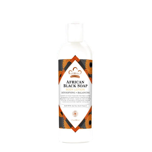 Nubian Heritage Body Lotion African Black Soap for Dry Skin Paraben Free Body Moisturizer, 13 oz