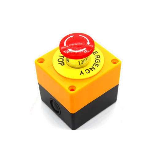 MAJIAWEI Red Lamp Self Locking Emergency Stop Mushroom Switch Push Button Station 660V