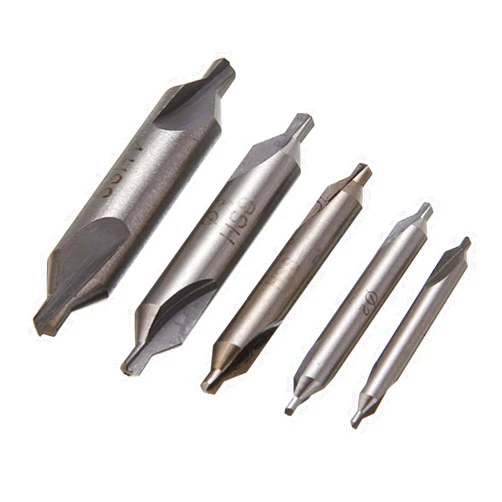 NINGZ Surface Milling Cutter 5 Pieces Of HSS Combined Center Drill High Speed Countersunk Tool Kit 60 Degree Angle Drill Metric 1.5mm 2.0mm 2.5mm 3mm 4mm