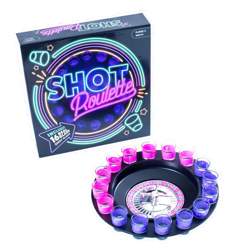 Endless Games Shot Roulette Drinking Game | Spin The Wheel Party Game | Hydration Game | 2+ Players, Ages 21+