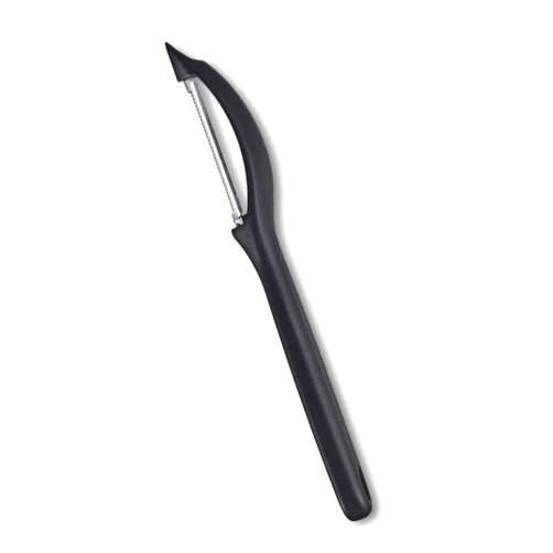 Victorinox Swiss Army Black Lightweight Serrated Stainless Steel Peeler, 1 Cup (7.6075)