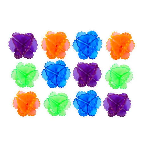 OFXDD Laundry Balls for Washing Machine 12 Pcs - Plastic Agitator Balls for Washing Machine - Tangle Free Washer Balls for Cleaning Better - Colorful Reusable Laundry Scrubbing Balls