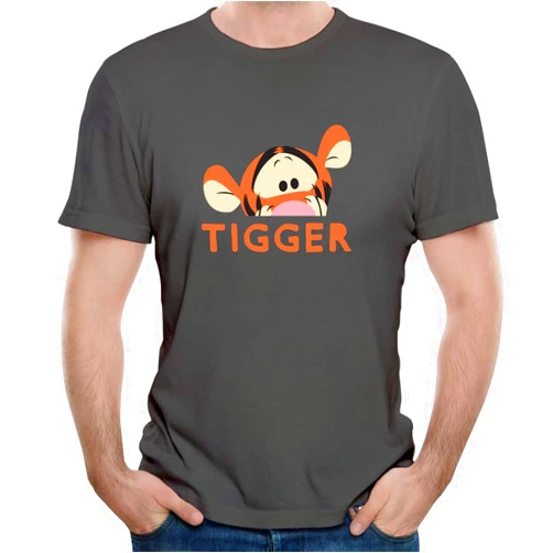 Indokyeyqaz Men's Cute Tigger Music Star Hip Hop Cool Relaxed Graphic T-Shirt Unisex Short Sleeve Tees