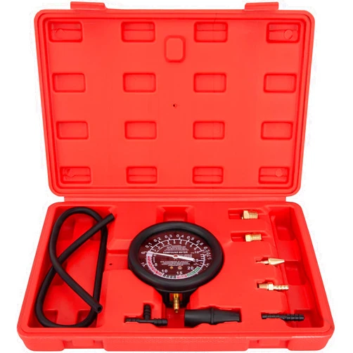 VECKYJL Vacuum Gauge Automotive Tester Kit, Carburetor Fuel Pressure Tester Diagnostics Tool Kit