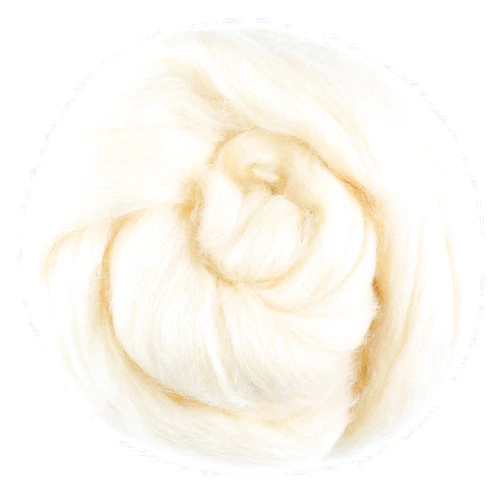 JUPEAN 3.53oz Wool Roving Yarn, Fiber Roving Wool Top, Wool Felting Supplies, Pure Wool, Chunky Yarn, Spinning Wool Roving for Needle Felting Wet Felting DIY Hand Spinning (Apricot White)