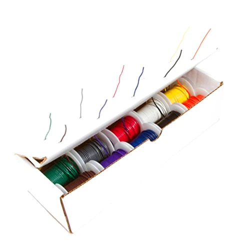 Remington Industries 18UL1007STRKIT10COLOR UL1007 18 AWG Gauge Stranded Hook Up Wire Kit, 300V, 0.0403