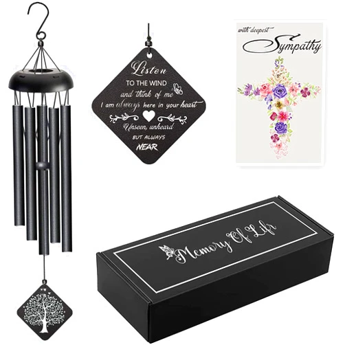 Vomiceak Memorial Wind Chimes, Sympathy Wind Chimes for Outside Deep Tone, 32 Inch Memorial Wind Chimes for Loss of Loved One Prime, Windchimes in Memory of a Loved One, in Memory of Lost Parents