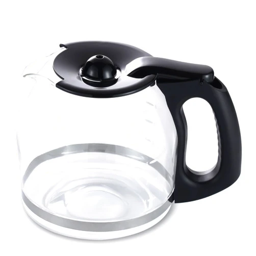 BESBARISTA 12-Cup Glass Replacement Carafe for Mr. Coffee Model #SK12, SK13, EHX23, JWX31, SJX23, SJX39 (Black, Replaces PLD12-RB)