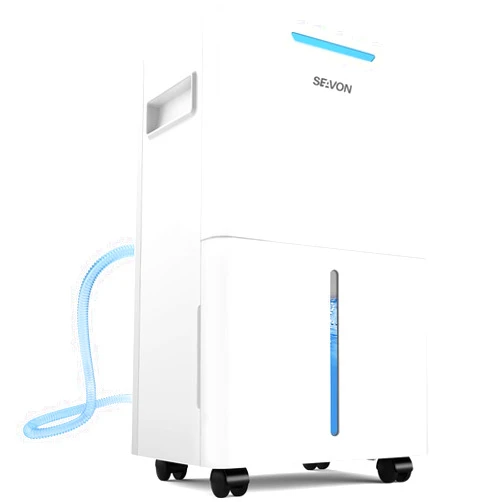 SEAVON 1500 Sq.ft Dehumidifier for Basement, SEAVON 21 Pint Dehumidifiers with Drain Hose for Home Large Room Bedroom Bathroom, Powerful Moisture Removal, Smart Humidity Control & Display, 24H Timer, 3 Modes