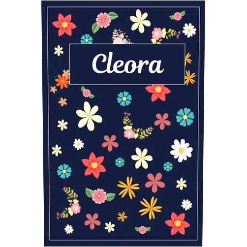 MyNameBooks Cleora: Lined Writing Notebook with Personalized Name | 120 Pages | 6x9 | Flowers