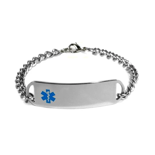 IdTagsonline Taking INVOKANA Medical ID Alert Bracelet with Embossed Emblem from Stainless Steel. D-Style, Premium Series.