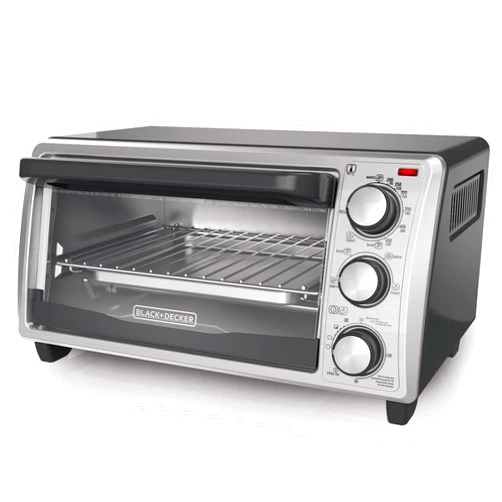 BLACK+DECKER 4-Slice Toaster Oven, Even Toast Technology, Fits a 9