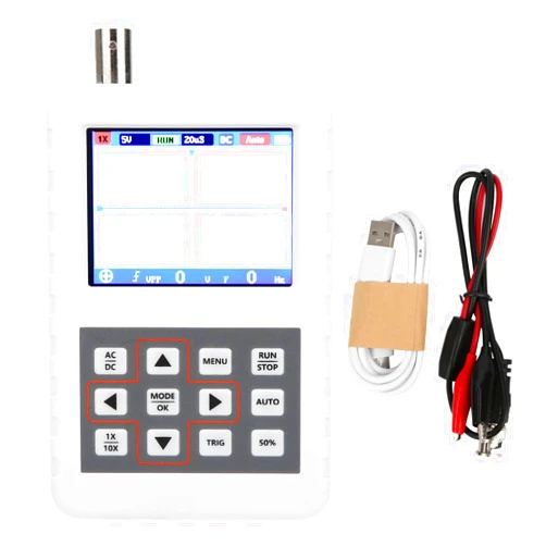 KUIDAMOS Handheld Digital Oscilloscope Kit,2.4inch LCD Display Screen,DSO PRO 5M 20MSps 5V,Portable Storage Oscilloscope Kit Multi Functional Portable USB Oscillosc