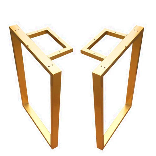 MZSH Table Legs Gold, Set of 2 Kitchen Dining Table Leg，Bold Metal bar Table Base，Adjustable Desk Legs，Easy to Install