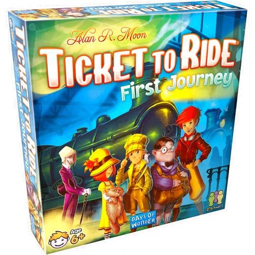 Days of Wonder Ticket to Ride First Journey Board Game - Fun and Easy for Young Explorers! Train Strategy Game, Family Game for Kids & Adults, Ages 6+, 2-4 Players, 15-30 Min Playtime, Made by Days of Wonder