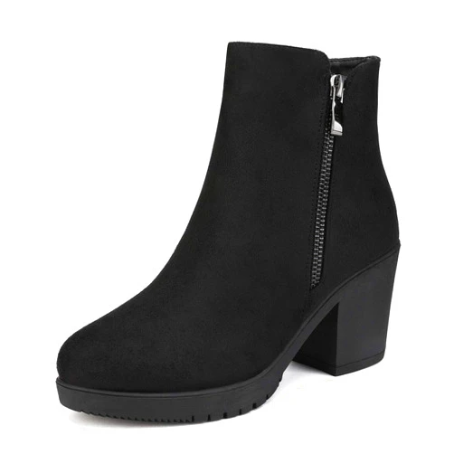 DREAM PAIRS Women's Ankle Boots Chunky Heel Platform Fall Heeled Short Booties Shoes