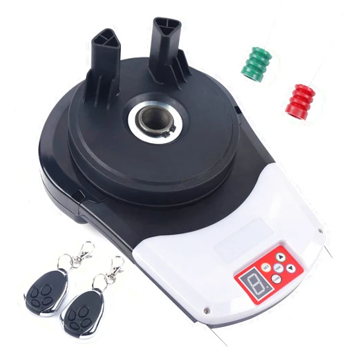 JINHZIXIU Automatic Garage Door Opener Roll Up Door Opener Rolling Gate Electronic Lift Motor Smart Garage Door Openers 2 Remotes with Led Lift Force 800N Power 100W 164 Ft