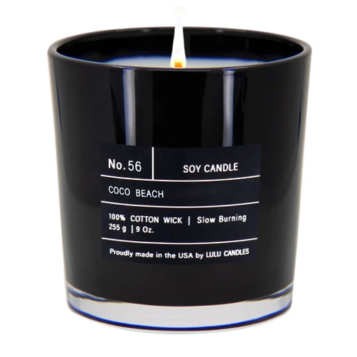 Lulu Candles | Coco Beach | Smells Like a Vacation | Luxury Scented Soy Jar Candle | Hand Poured in The USA | Highly Scented & Long Lasting (9 Oz.)