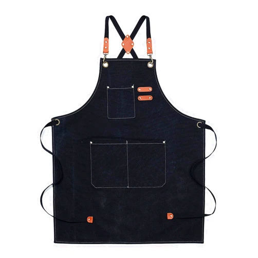 PATILWON Waterproof Chef Aprons for Men Women with Large Pockets, Cotton Canvas Cross Back Heavy Duty Adjustable Apron