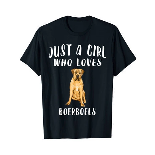 Boerboels Owner Gift Im Just A Girl Who Loves Boerboels Dog Lover Gift T-Shirt