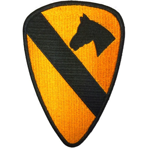 Papapatch 1st Cavalry Division Unit US Army Armed Forces Sewing Iron on Embroidered Patch (IRON-1ST-CAVA-YL)