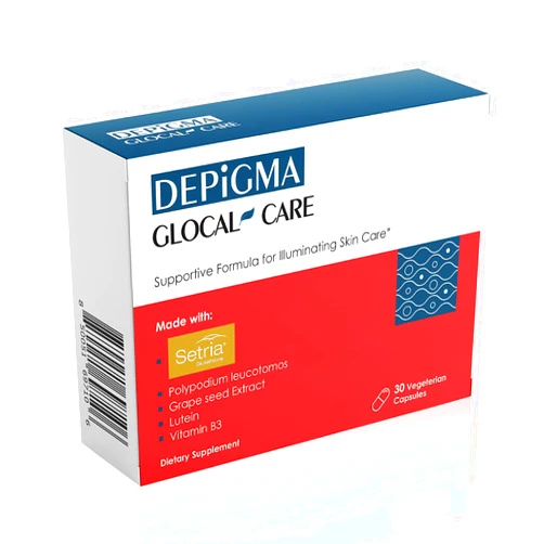 GlocalCare Depigma Support Reduction of Hyperpigmentation, Melasma & Dark Spots with Glutathione, Polypodium Leucotomos, Grape Seed & Marigold Extract