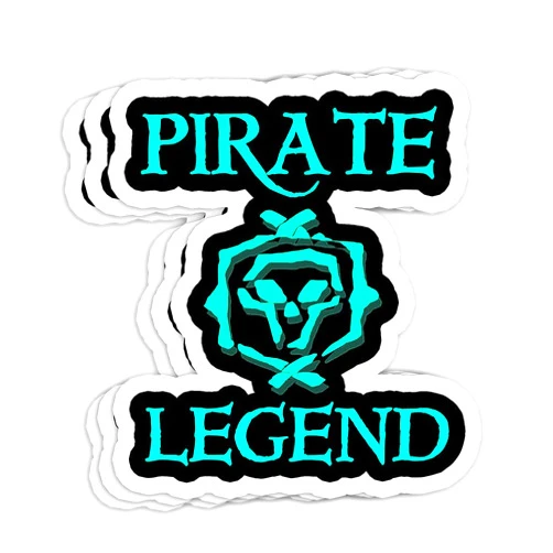 Generic Pirate Legend sea Thief Gamer Gift Decorations - 4x3 Vinyl Stickers, Laptop Decal, Water Bottle Sticker (Set of 3)