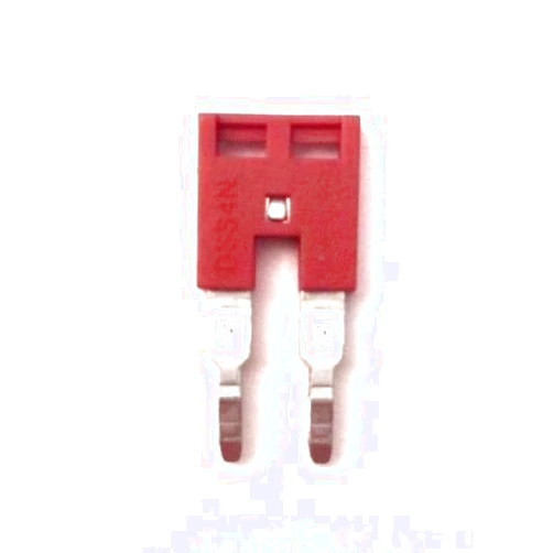 International Connector Dinkle DSS4N-02P DIN Rail Terminal Block Press-Fit Jumper DK4N Two Pole, Pack of 50