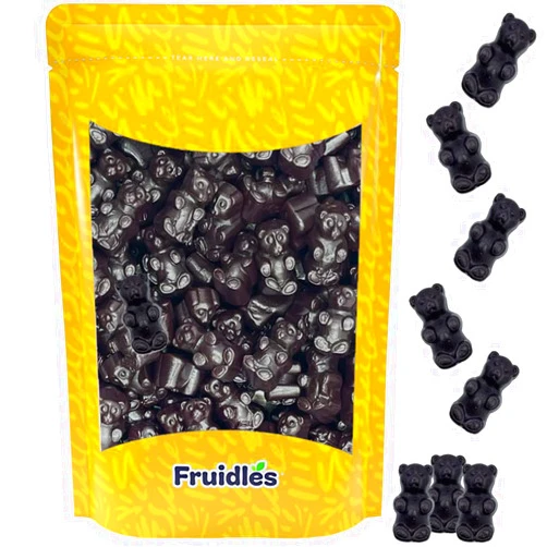 Fruidles Black Bear JuJu, Delicious Jelly Gummy Bear Candy, Fun and Festive Holiday Snacking, Party Favor (1 Pound)