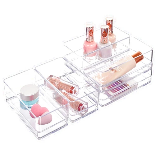 STORi SimpleSort 6-Piece Stackable Clear Drawer Organizer Set | 6