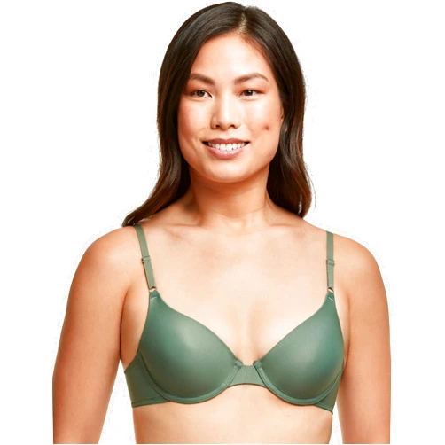 Maidenform Womens One Fab Fit Tailored T-Shirt Bra, 34D, Herbal Olive Green