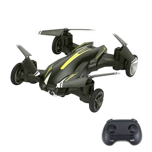 GoolRC Mini Drone for Kids, Drone with Camera for Adults, 4K HD 2 in 1 RC Quadcopter with Land and Fly Mode, LED Lights, Auto Hovering, 3D Flips, Headless Mode, APP Control, Speed Adjustment (Yellow)