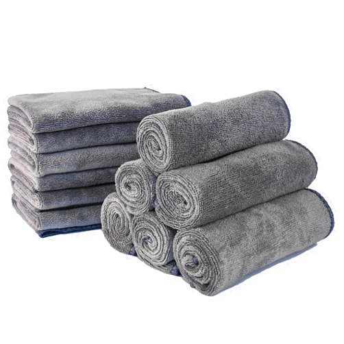 JOBOSO Microfiber Cleaning Cloth, Soft and Lint Free Reusable Dish Cloth, Wet and Dry, Suitable for Home, Kitchen, Bathroom, Car (11.8x11.8 inches,12 PCS,Gray)