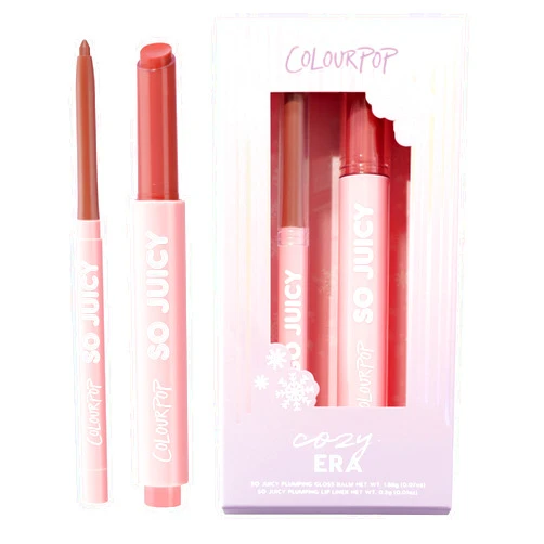 ColourPop Cozy Era So Juicy Plumping Gloss Balm & Plumping Liner Kit (2 Count)