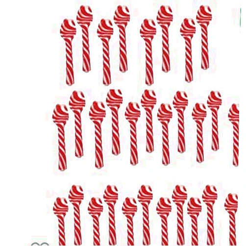 RGSB Peppermint Sugar Cane Spoons 36ct (6 Boxes of 6 packs each ), Edible Candy Cane Spoons, Perfect for Hot Chocolate and Coffee, Stocking Stuffers