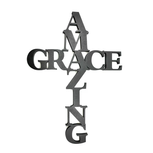 MRC Wood Products Amazing Grace 3D Word Art Wood Cutout 11.5 x 16