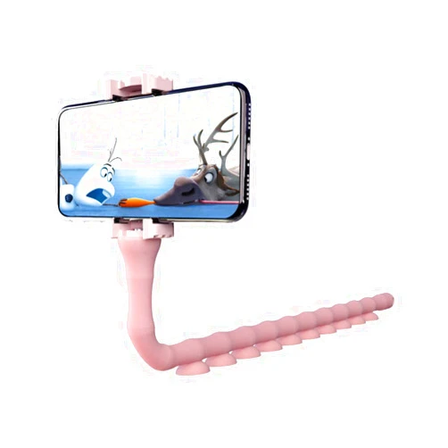 WeTest Cute Worm Cell Phone Holder, 360 Degree Rotating Bendable Flexible Phone Mount with Suction Cup Creative Phone Bracket for iPhone, Samsung, LG, Nexus, Nokia and More