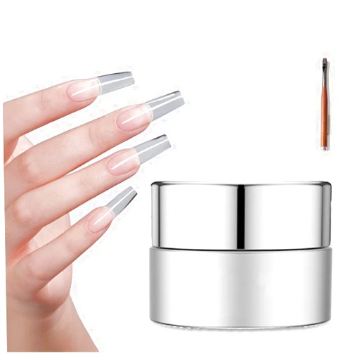 VSERM 3-in-1 Multi-Purpose High Transparency Nail Construction Base Gel, Clear Builder Gel For Strong Reinforcement, Transparent Extension Hard Gels (1PC)