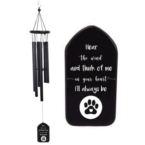 Munidow Pet Memorial Wind Chime - Cat Dog Memorial Gifts for Loss of Dog Sympathy Gift, Dog Bereavement Gifts Wind Chimes, Dog Remembrance for Dog Passing Away, in Memory of Dog