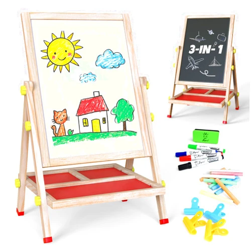 JOYOOSS ART Easel for Kids Art Easel Kids Easels for Toddlers Easel Toddler, Easley for Toddler Easel Adjustable Chalkboard for Kids Art Easel for Kids 2-4 and Toddler Art Easel for Kids Ages 4-8 8-12