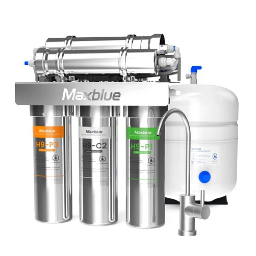 Maxblue MB-H9 Under Sink Reverse Osmosis Drinking Water Filter System and Maxblue 4396508 Refrigerator Water Filter Bundle